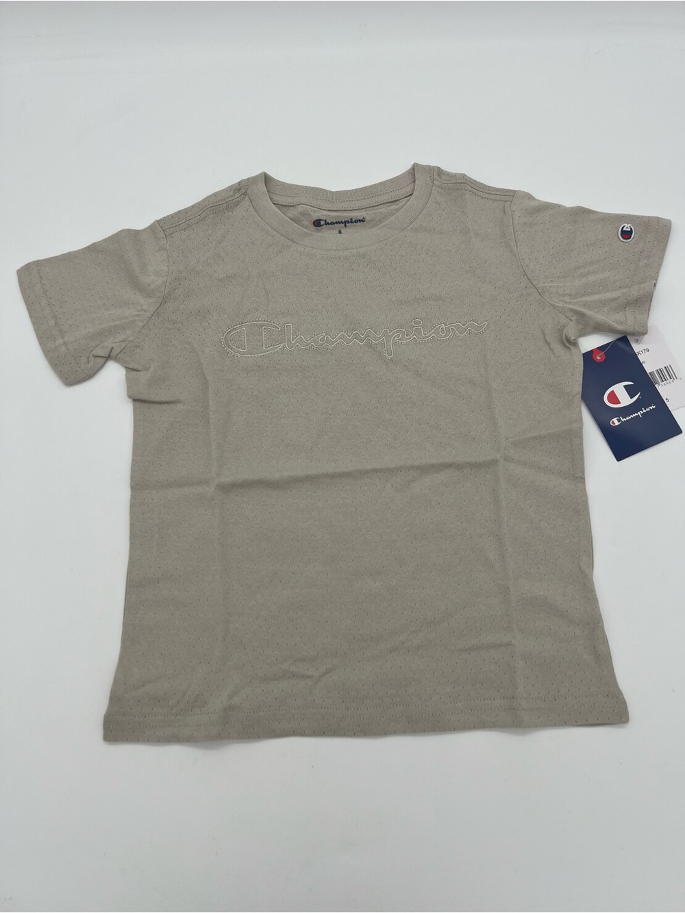 Champion Authentic Athleticwear Gray Boys Short Sleeve Shirt Sz 5